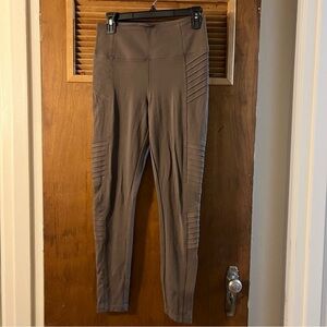 Athleta Taupe Delancey Moto Tight Sz. S